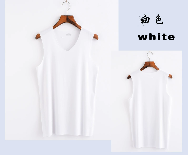 Modal nam vest cotton thanh niên thoáng khí mùa hè băng vô hạn lụa không dấu vết bên ngoài mặc đất xu hướng siêu mỏng - Áo vest cotton áo khoác giả vest nam hàn quốc