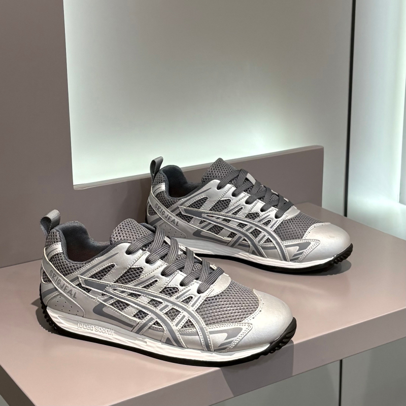 Men's Shoes 2026 New Model Silver-Gray Breathable Mesh Casual Sneakers Versatile Trendy Low-Top Soft-Soled Waffle Shoes Men's Shoes 2026 New Model Silver-Gray Breathable Mesh Casual Sneakers Versatile Trendy Low-Top Soft-Soled Waffle Shoes