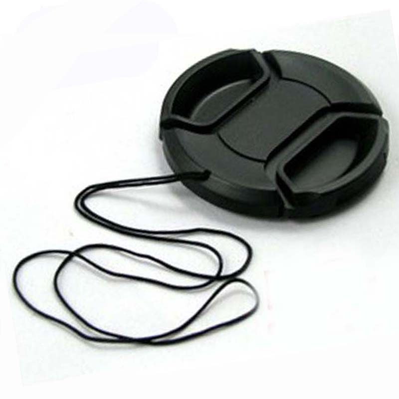 Camera Wordless Lens Cover 49 49 52 52 58 58 62 67 72 77 82 82 Pinch Lens Lid With Anti-Loss Rope