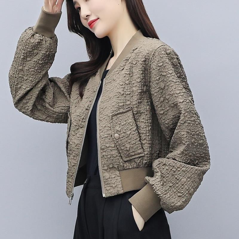 New Arrival from a Top Brand: High-Waisted, Slimming, Short Jacket for Petite Women, Autumn Baseball Jacket Top