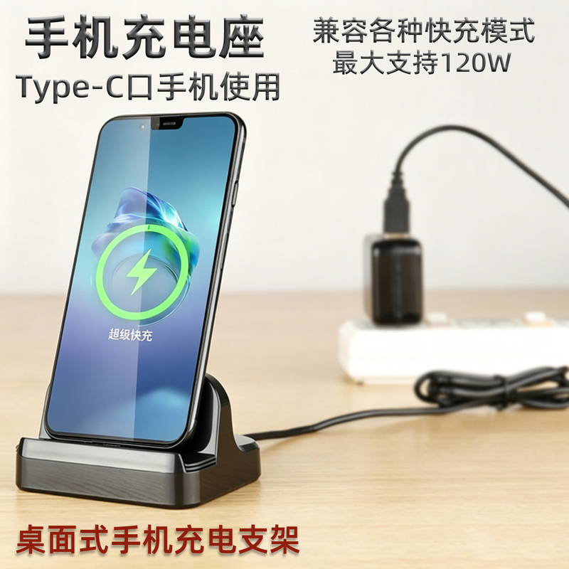 Typec Mobile Phone Charging Stand Desktop Charging Base Stand Supports Qc Pd Super Fast Charging, Suitable for Huawei and Apple
