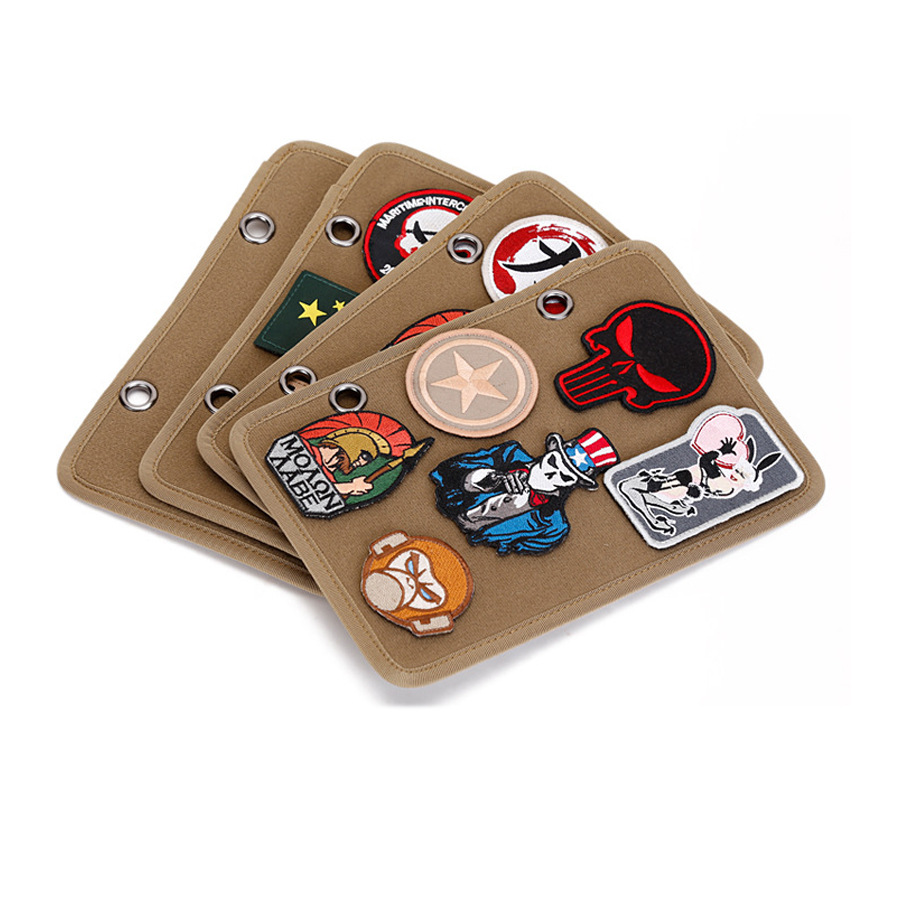 Tactical Velcro armband storage stickers multi-functional shoulder badge finishing stickers page-turning commemorative badge storage book with hairy surface