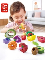Hape Greedy Fruit Fruit Wearing Fun Baby Early Education Children Educational Toys Boys and Girls Wearing Beads Building Blocks Wearing Ropes