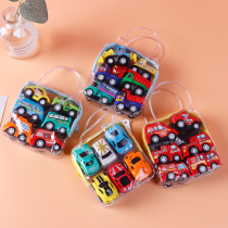 Childrens car toy bagged dolly boy baby mini back force Inertial Excavator Engineering Car Suit Gift