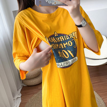 Lactation T-shirt Summer Pure Cotton Short Sleeve Tidal Moms Breastfeeding Casual Loot Out of T-Shirt t-shirt T-shirt postpartum breastfeeding blouse