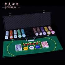 Crown Texas Holdem Chip Set 100 200 300 500 600 piece set to send tablecloth