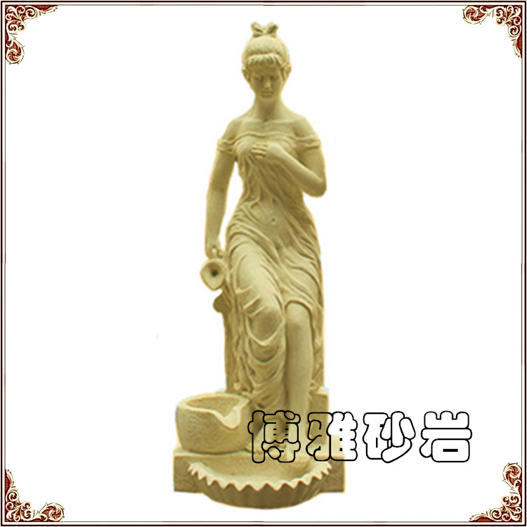 Sandstone Fibreglass Sculpture Customized Eurostyle Figure Round Sculpture Floor Pendulum club Mall Garden Spray Pool Sculpture