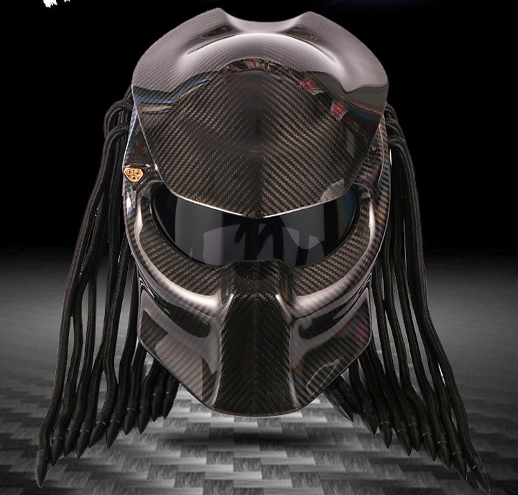 Free shipping on this limited-edition carbon fiber predator helmet! a  retro-modded must-have. what