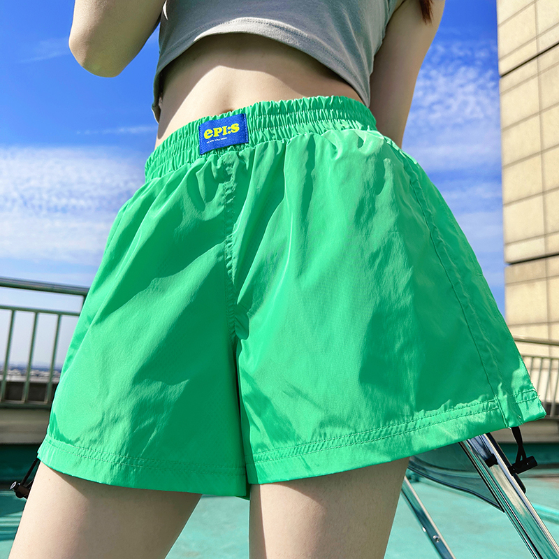 2026 Green Quick-Drying Sports Shorts for Women, Thin Summer A-Line Casual Wide-Leg Pants, Fitness Running Hot Pants, Trendy