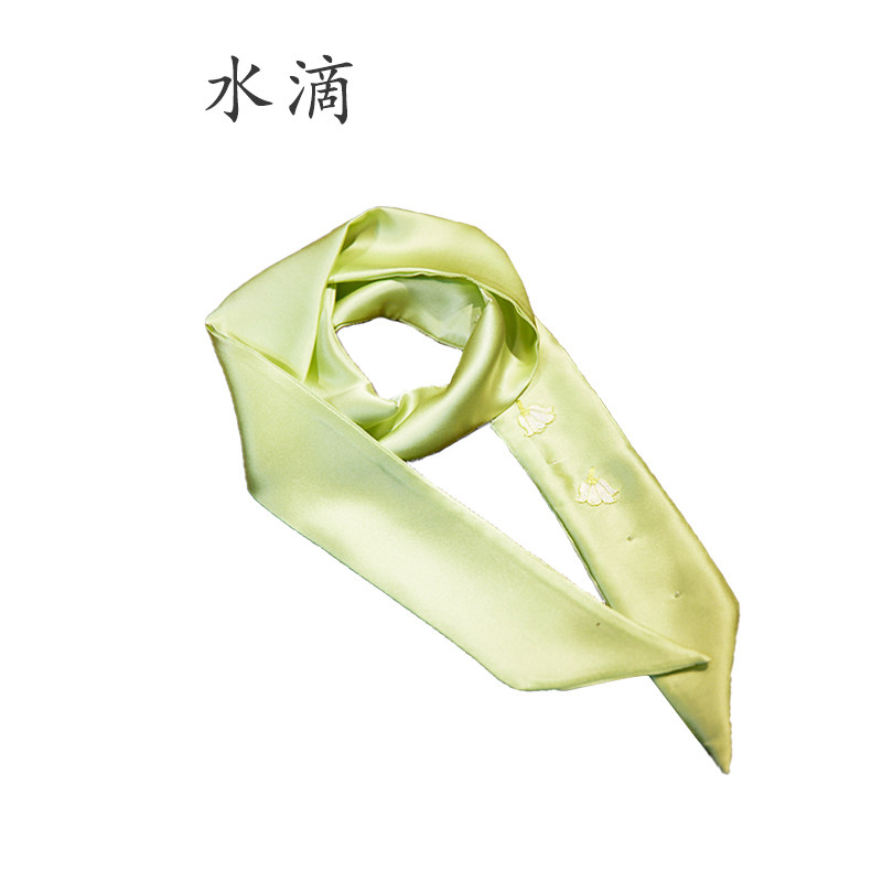 Вышивка Сучжоу 《仲夏夜梦》重工1-2丝蝴蝶绣花长巾发带 缀入时光的梦 定制苏绣