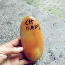 Natural Yellow Dragon Jade yellow wax stone original stone stone chicken oil yellow hair C15