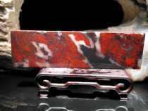 Guilin Chicken Blood Jade Exquisite natural jade Black background red brand wool Specifications: 15*4 3*0 6CM