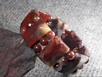 Guilin chicken blood Guilin chicken blood jade all Red Hand Mens Jade Bracelet Mens tank bracelet
