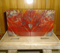 Guilin Longsheng natural jade Guilin chicken blood jade seal material chicken blood jade counter plate weighing 5 kilograms