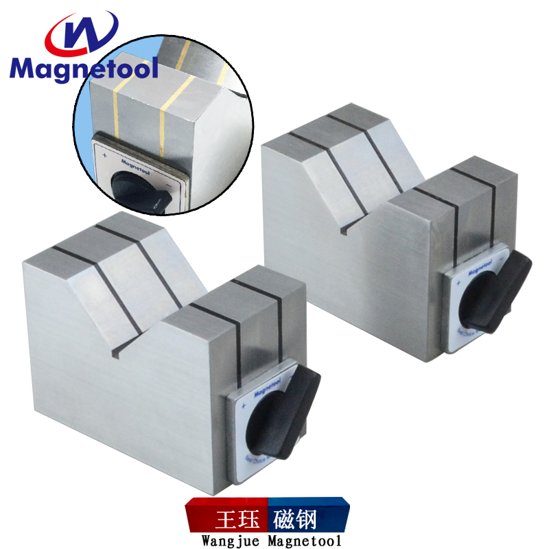 Magnetic V-block outlet type magnetic triangle table V-type 90 degree KMV series magnetic table holder Magnetic steel