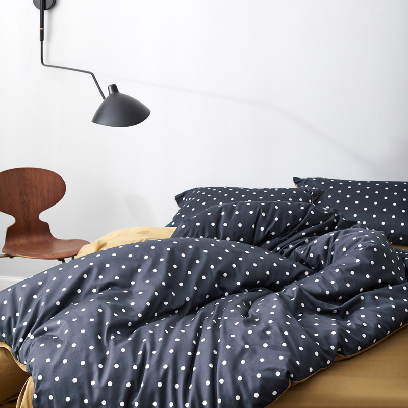 Spring and summer 60-count long-staple cotton quilt cover single piece 200×230cm pure cotton silky naked sleeping cotton double 2m bed quilt cover