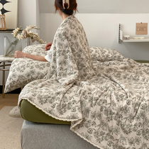 Fa-style comeback lace lace summer cool quilted by full cotton supple soft field Garden flower knit air conditioning by summer thin quilt