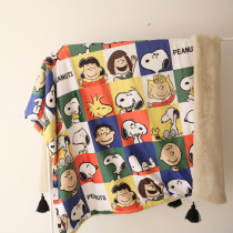 ins Wind snoopy snoopy blanket cute office nap double thick sofa cover leg blanket