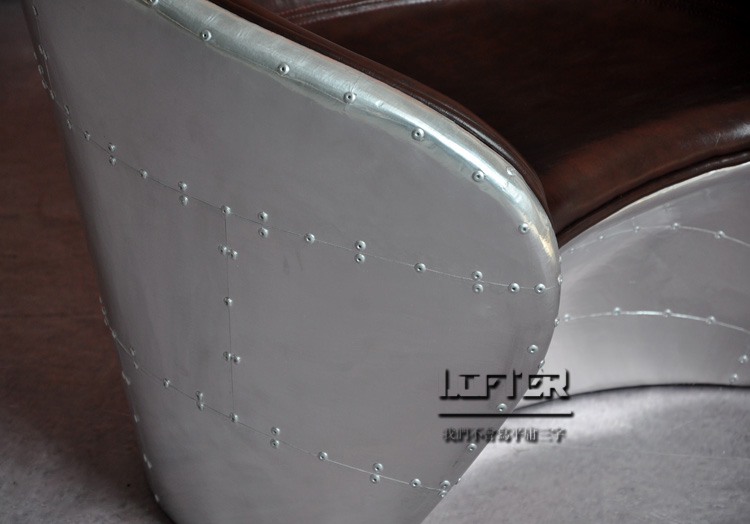 Nội thất gác xép nhôm hàng không đinh tán ghế nha khoa khách sạn ghế sofa công nghiệp gió Roman ghế thiết kế ghế sofa da nhập khẩu