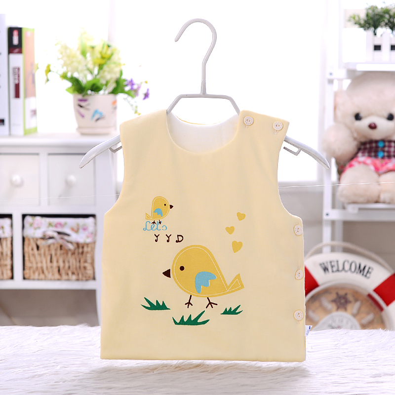 夹 vest vest xuân và thu đông sơ sinh ấm áp áo bông dày 0-1 tuổi áo trẻ em