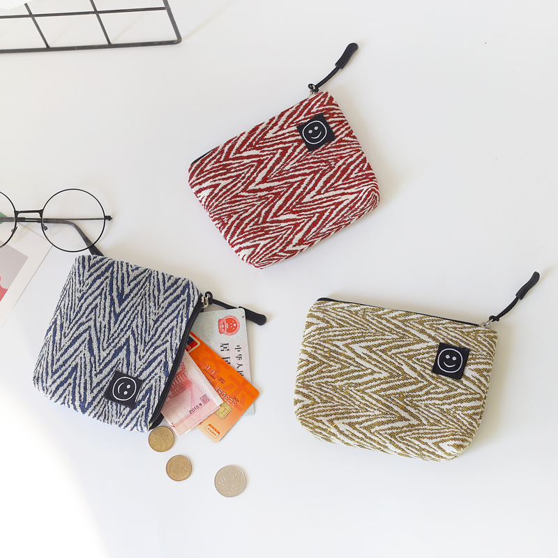 Zebra line in autumn and winter new retailer small portable Han edition in simple hundred and bicycle zipper mini wallet