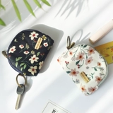 Ретро кошелек, маленькая сумка через плечо с молнией, милый бумажник, в стиле «Мори», в цветочек, в корейском стиле