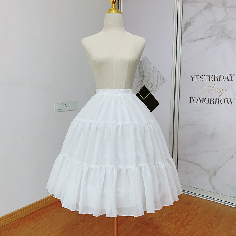 Bear Whisper skirts Lolita Violence Carmen 3 Rings Fish Bone Brace Roletta Lining Dress Adjustable Mid-Length Daily Brace