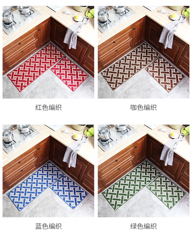 Polypropylen nhà bếp dài dải chống trượt chống thấm dầu chống thấm cửa mat chân giường mat thảm nhựa chống trượt