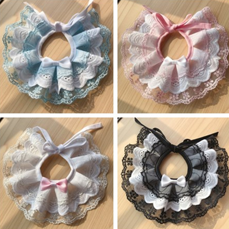 Dog Pet Saliva Towel Cat Bracelet Teddy Golden Hair Lace Bib Cat Large Medium Small Dog Bib Accessory