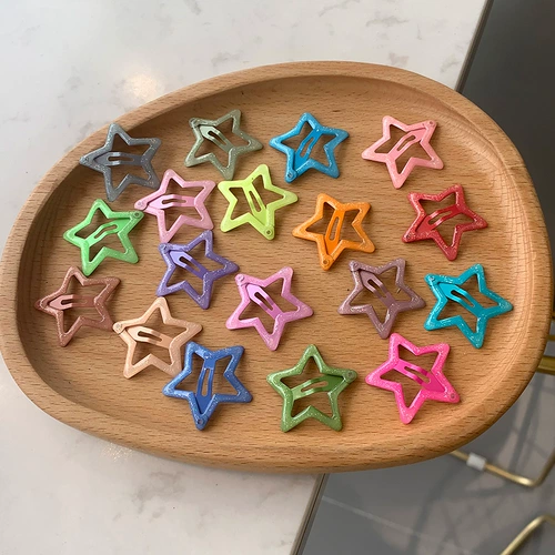 Новая голова питомца Собака BB красочные звездные квадратные элипсы для волос шоколадно -конфеты -карта щенка