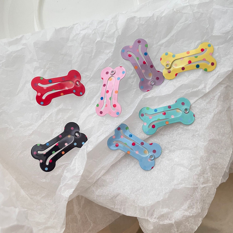 Pet Printed Bone BB Clip pooch Broken Hair Clip Teddy Head Adorned Yorkshire Small Clip marzis Hair Ornaments