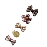 5 -peece Pet Clip Dog BB плюшевые аксессуары для волос кошачья голова цветы, летний клип Bomei Jewelry Card