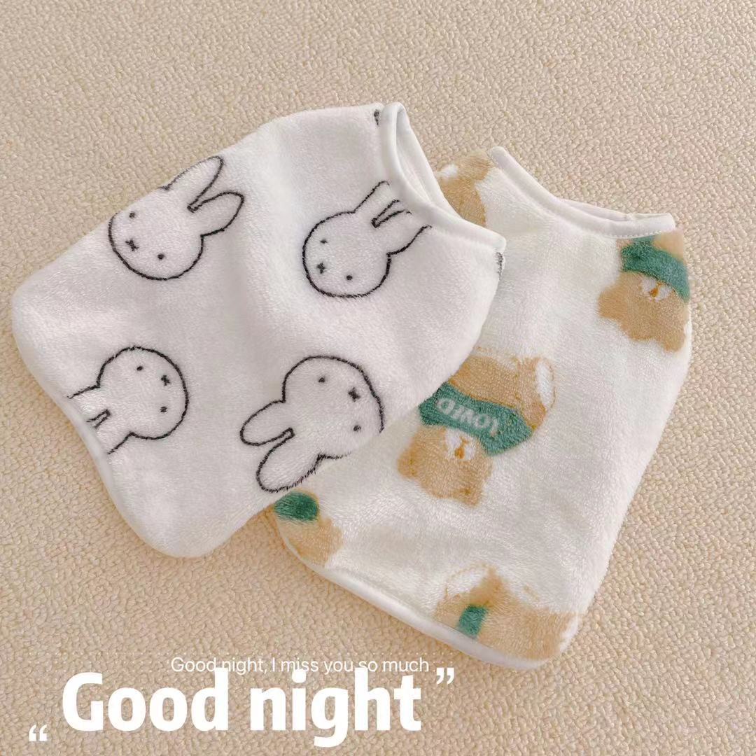 Pet Dog Dog Clothes Teddiyoke Summer Autumn Winter Warm Home Wear than Panda Mimi Medium-sized Dog Plus Suede Clothing