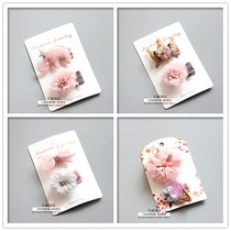 Pet Pooch Flowers Head Accessories Teddy VIP Hairpin Hairpin Hairpin Hair Accessories Cat Ornament Cute Two-piece Set