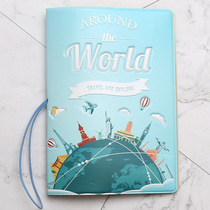 Korean version around the world passport holder Travel multi-function document storage bag Tide brand ins travel wedding cute set
