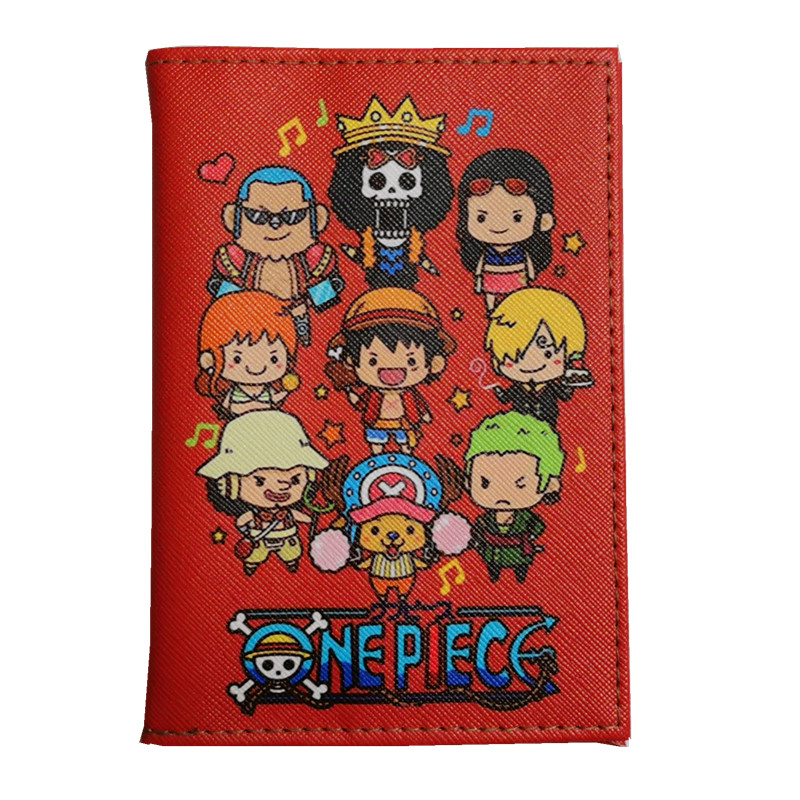 Japanese Anime One Piece Cartoon Passport Holder Multifunctional Travel Document Storage Bag Tide Brand Creative Crayon Shinshin
