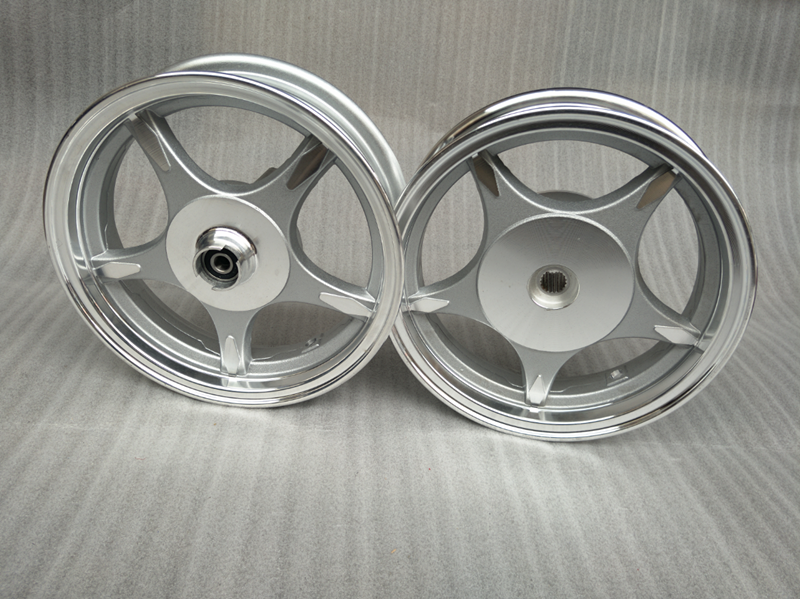 Scooter xe máy xe điện rùa lớn Wang Zhongsha GY6125 nhỏ đẹp trai guy phía trước và phía sau nhôm wheel hub vòng thép vành xe lốp không săm