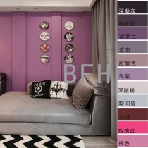 Purple bucket TV background wall color paint paint bedroom self-painted wall latex paint indoor home new products