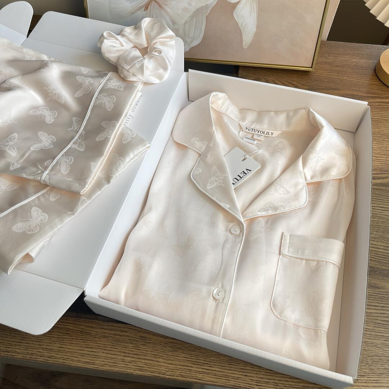 High-End Gift for Girlfriend, Women's Gift, 2026 New Spring and Summer Butterfly Pajamas, Xiaohongshu Same Style Loungewear