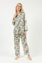 Suzhou Silk Real Silk Pyjamas Lady Heavy pound High quality mulberry silk Long sleeves Long pants Home Suits Suit Spring Autumn Season