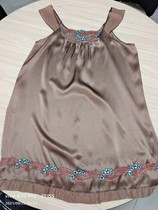 Break Code Clear Cabin Suzhou Silk Real Silk Pyjamas 100% Mulberry Silk Harness Vest Style Dress