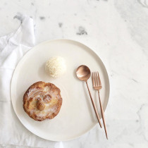 Flower in the tree) rose) Portuguese design matte foggy face high-grade 304 stainless steel Western tableware knife and fork spoon