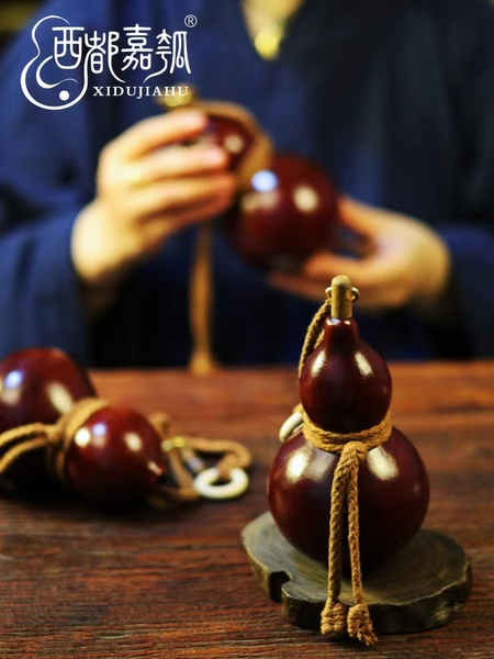 Ancient Small Size Non-Heritage Decoration Gifts Crafts Wine Gourd