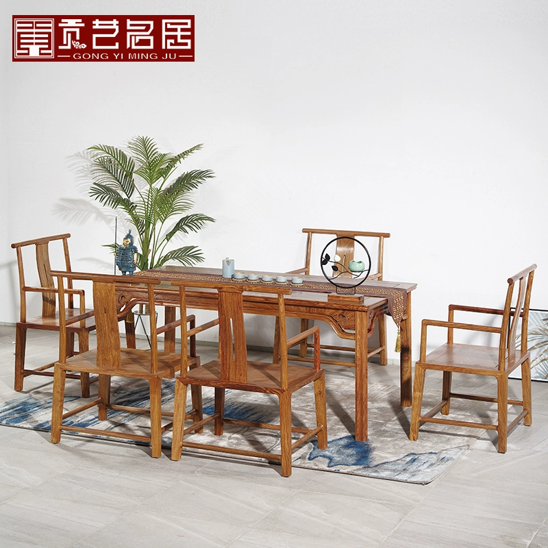 Đồ nội thất gỗ gụ hedgehog rosewood bàn và ghế kết hợp phòng khách phong cách trung quốc rosewood tea art bàn trà gỗ solid bàn trà cà phê - Bàn trà