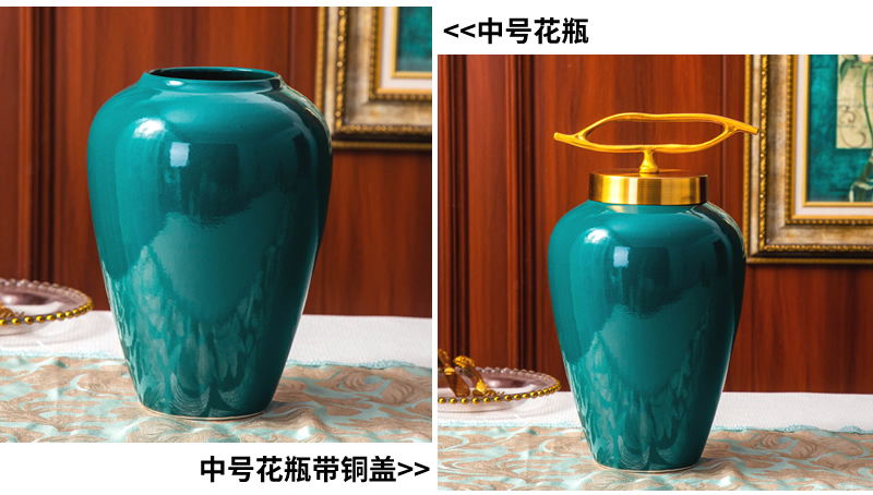 Jingdezhen European ceramic vase furnishing articles home sitting room TV ark, dried flowers, flower arrangement soft adornment porch decoration