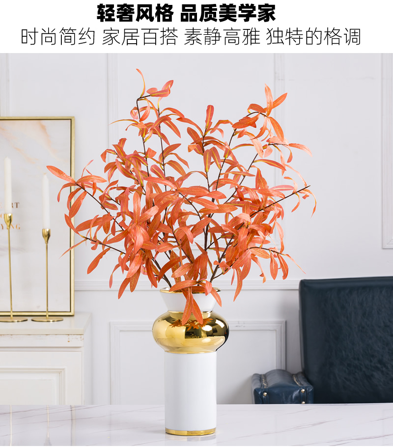 Jingdezhen ceramic vase furnishing articles Nordic light key-2 luxury living room table dry flower arranging flowers water raise exposure household act the role ofing is tasted