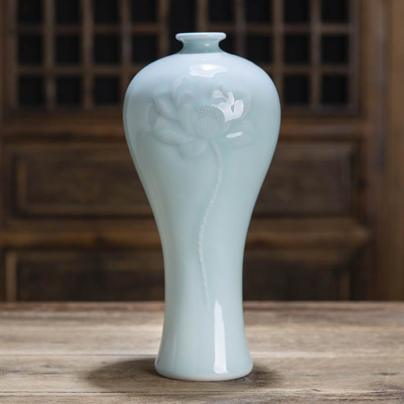 Jingdezhen new Chinese vase furnishing articles sitting room TV cabinet dry flower arranging flowers archaize zen household decorative household items