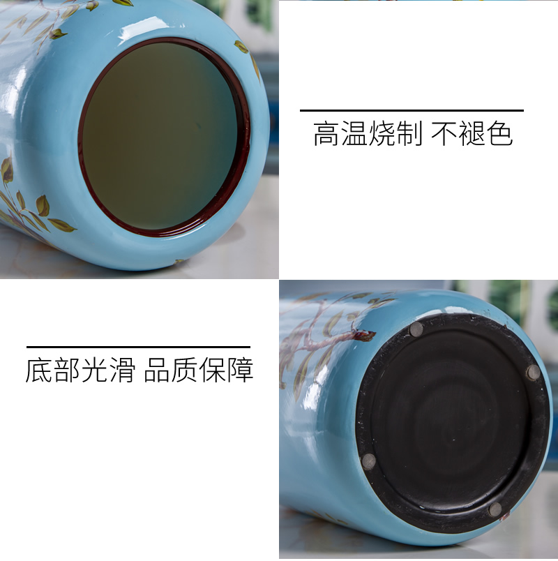 New Chinese style New classical European American ceramic vase storage tank pottery vase furnishing articles rich ancient frame flower arranging living room