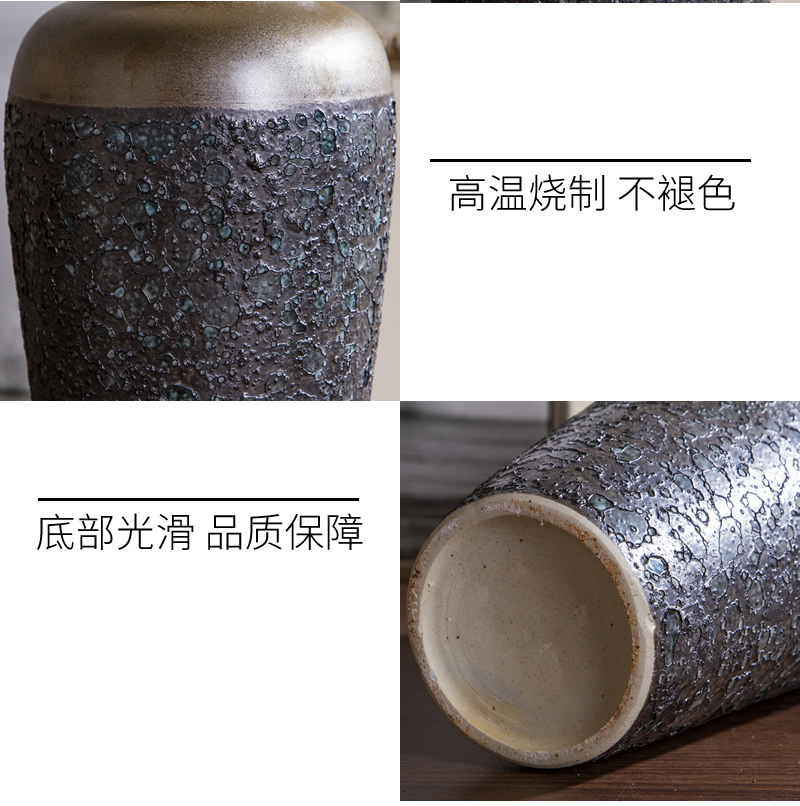 Jingdezhen ceramic vase coarse pottery dry flower arranging flowers restore ancient ways do old earthenware jar flower pot sitting room place soft decoration