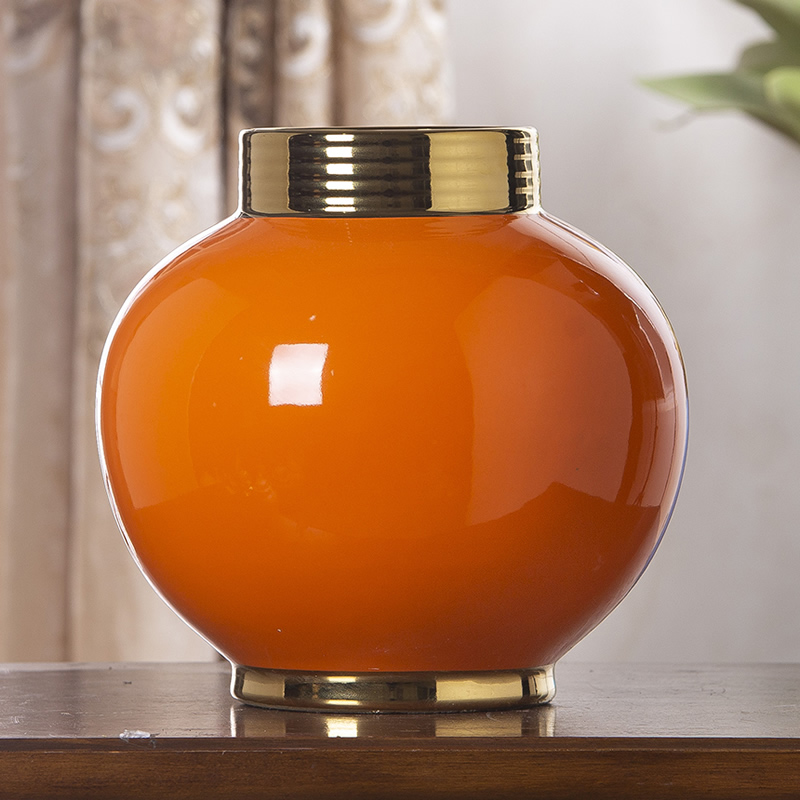 Jingdezhen ceramic vase Nordic dried flower adornment furnishing articles flower arranging I and contracted sitting room creative ball ornament